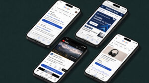 Google Ads examples on mobile: search ads, display ads, and YouTube advertising
